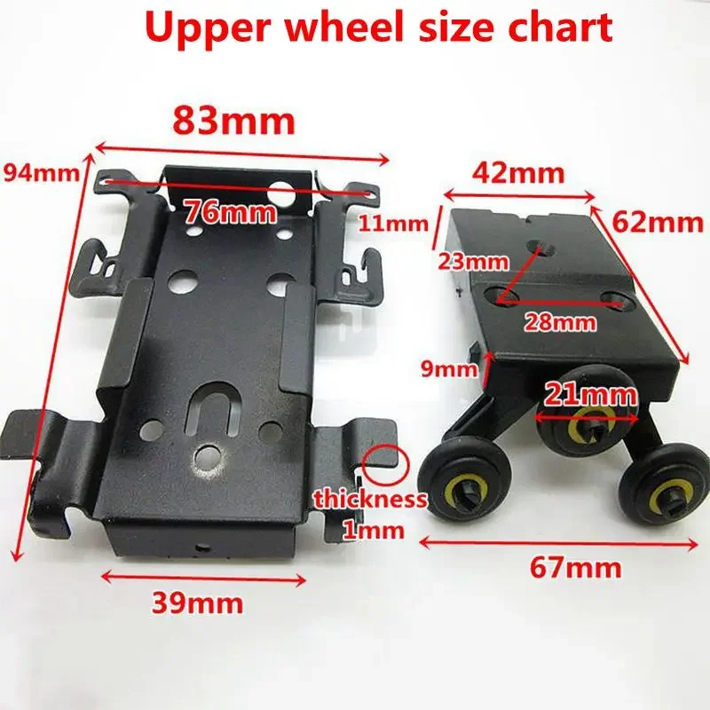 Description Picture 4 of itemOld Wardrobe Sliding Door Pulley Wheel Runner Closet Wardrobe Moving Door Bottom Pulley Lower Wheel Roller Runner
