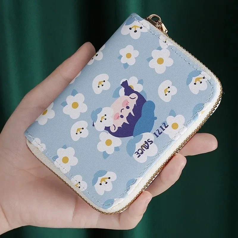 Cartoon Wallet Women Short Cute Small Wallets Student Triple Fold Card Holder Coin Purse Ladies Wallets 4