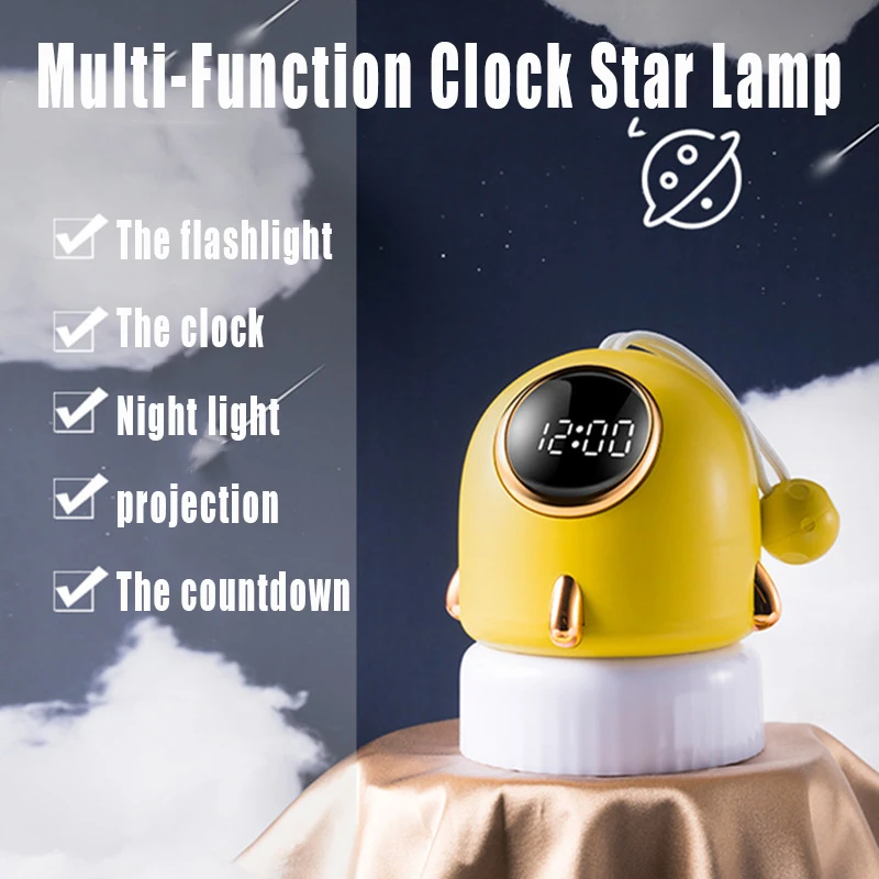 PortableFlashlightTimerClockStarProjectorLightLEDProjector