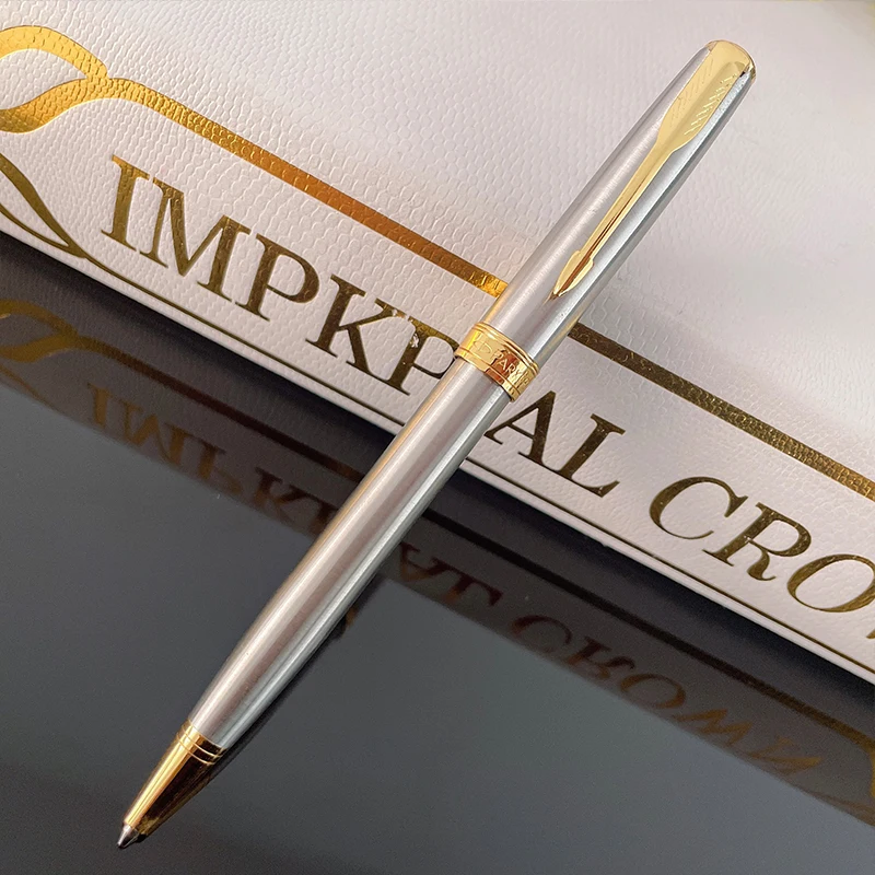 PARKER 클래식 브랜드 메탈 볼펜, 블루 잉크, 비즈니스 오피스 시그니처 볼펜, 0.7mm