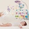 Musical Baby Crib Mobile Lights Remote Control Music Box Rotating Animals Rattles  Ceiling Star Projection Nursery Toys Infants 2