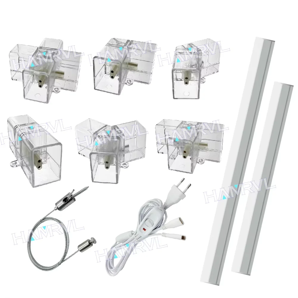 육각형 LED 조명 연결 케이블 DIY 액세서리 (허니콤 램프용) 110-240V 차고 작업장 이발소 자동차 미용 조명