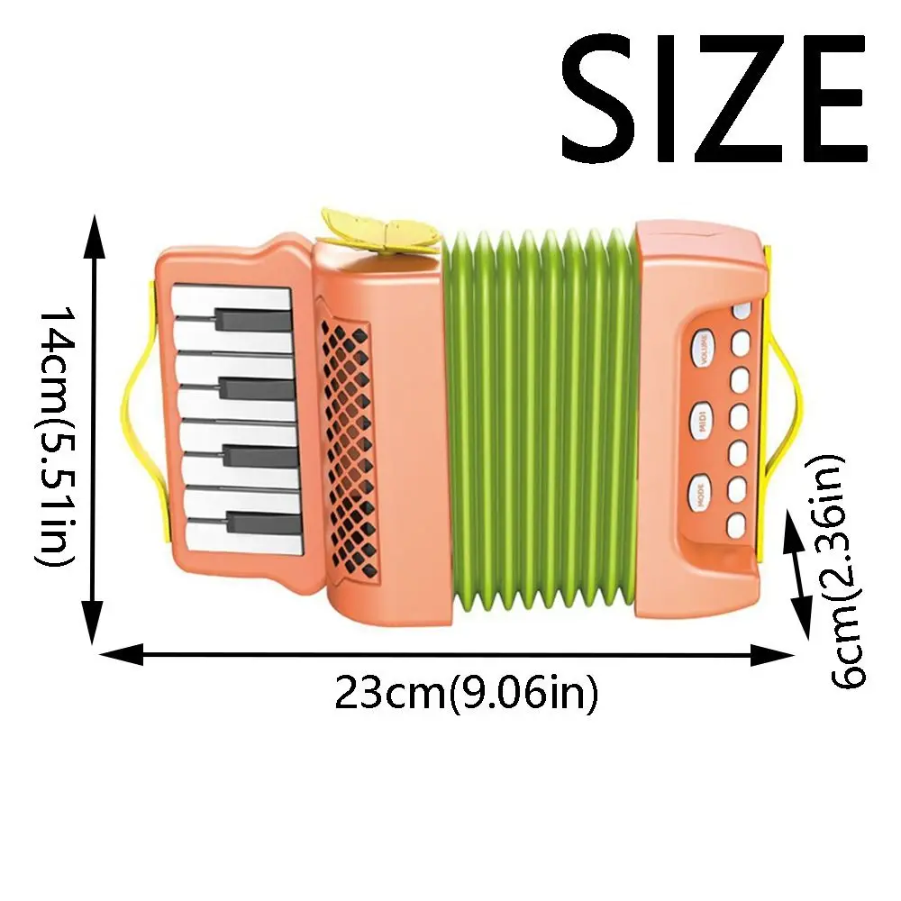 소형 아코디언 음악 계몽 그립 운동 어린이 아코디언 악기 컴팩트 인터랙티브
