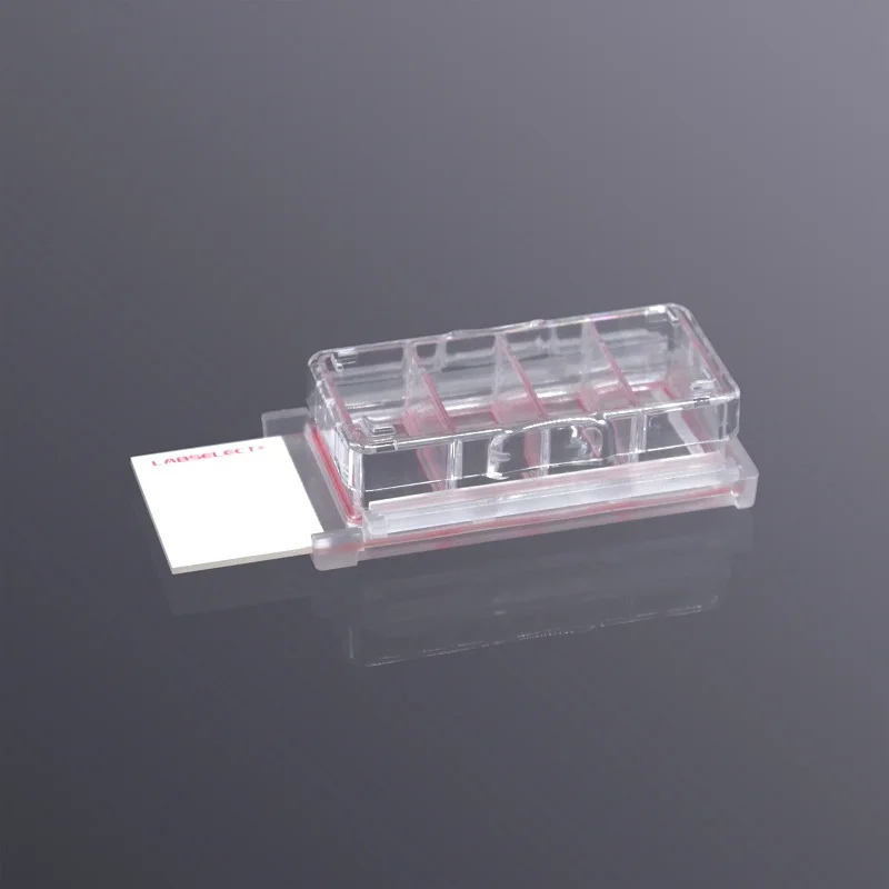 

LABSELECT 4-well Cell culture chamber slide, 2 шт./сумка, CS-04S-TC