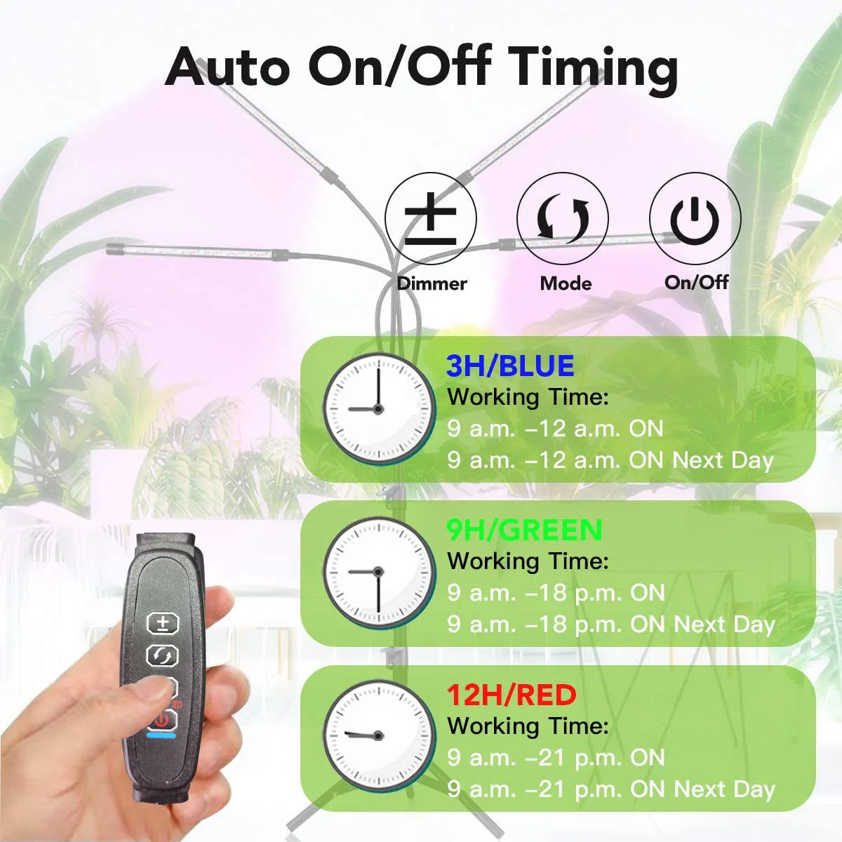 USB Plant LED Growth Lamp Full-Spectrum Hydroponics Bulb Timing Dimming Indoor Plants Lamp Flower Phytolamp Greenhouse Light