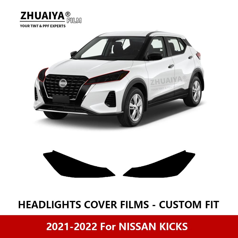 

Для NISSAN KICKS 2021-2022 Автомобильная внешняя фара с защитой от царапин PPF предварительно отрезанная Защитная пленка для ремонта автомобильные наклейки аксессуары