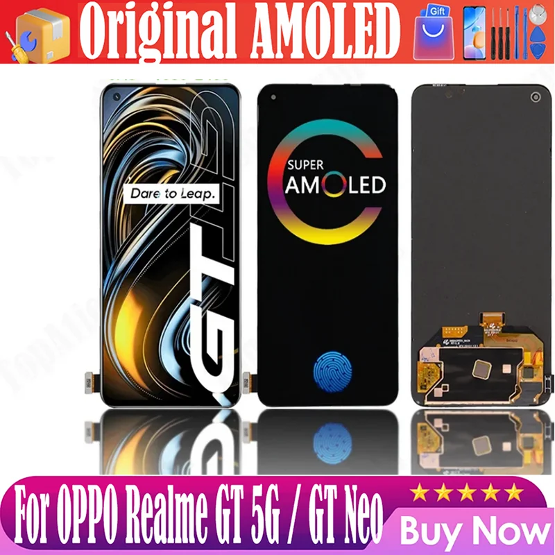 Original AMOLED For OPPO Realme GT 5G / GT Neo RMX2202