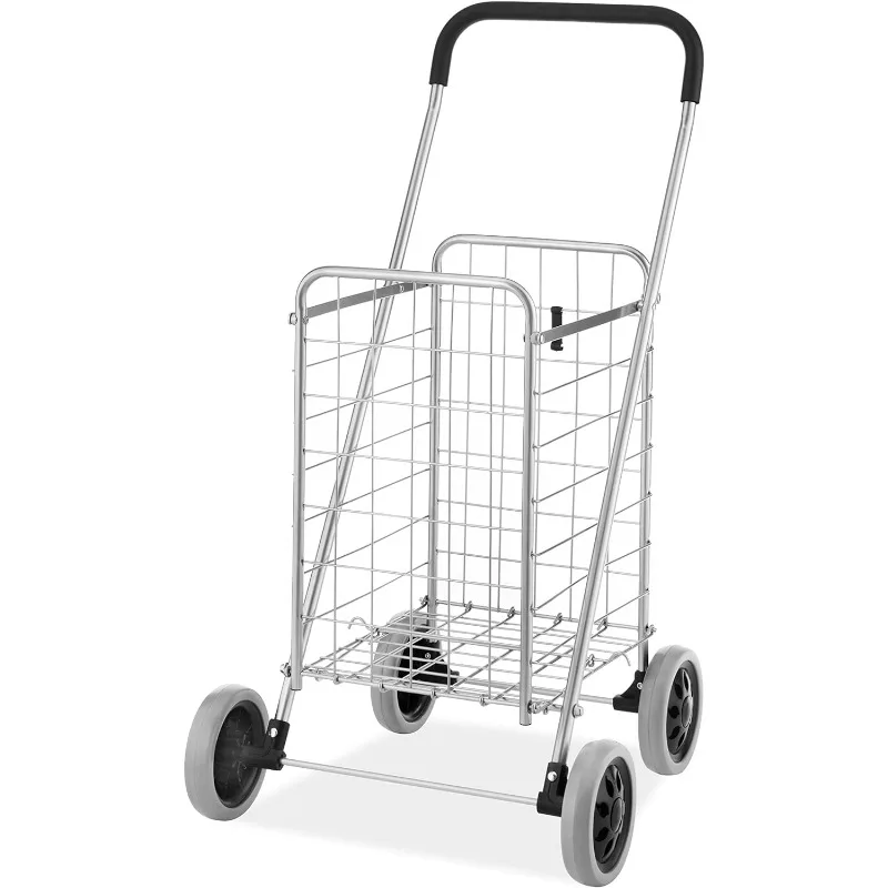 

Whitmor Utility Shopping Cart-Durable Folding Design for Easy Storage