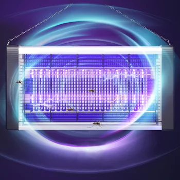 광촉매 모기 파리 킬러 램프, 홈 침실 UVA 모기 퇴치 LED 라이트, 음소거 모기 트랩 램프, 30W, 40W, 50W 상품 이미지