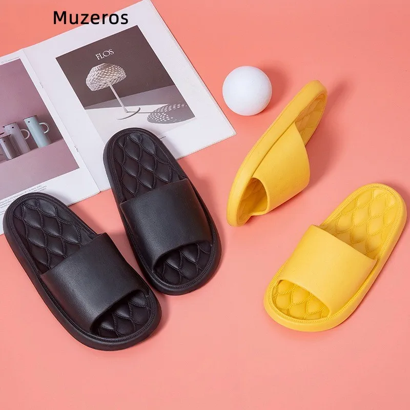 Men Thick Platform Cloud Slippers Summer Beach Eva Soft Sole Slide Sandals Leisure Men Ladies Indoor Bathroom Anti-Slip Shoes