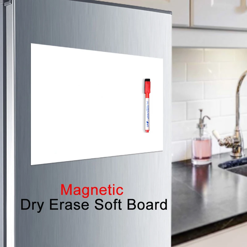 A4 lavagna magnetica cancellabile a secco pennarelli per frigorifero foglio per  lavagna, cucina di casa cancellabile flessibile magnete per frigorifero  Memo lista della spesa