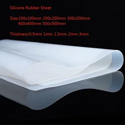 High - Temperature Resistant Transparent Silicone Rubber Sheet - Food Grade, Various Thickness Options - Thickness - 2mm (Size 200x200mm)