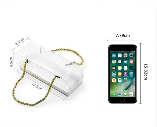 1PCS Transparent Cake Box with Handle, Clear Plastic Portable Cupcake, Swiss Roll, Dess... - SKU TCBH1800 - UGI Packaging