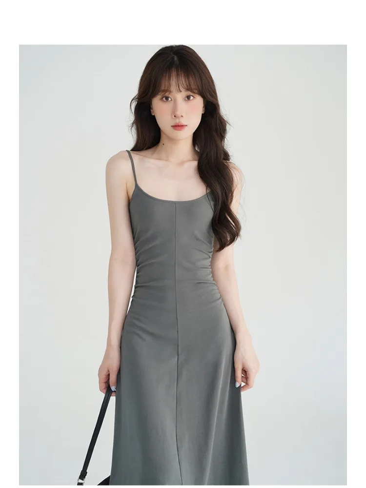 Casual Slim T-Shirt Dress Women Summer Short Sleeve Solid Color