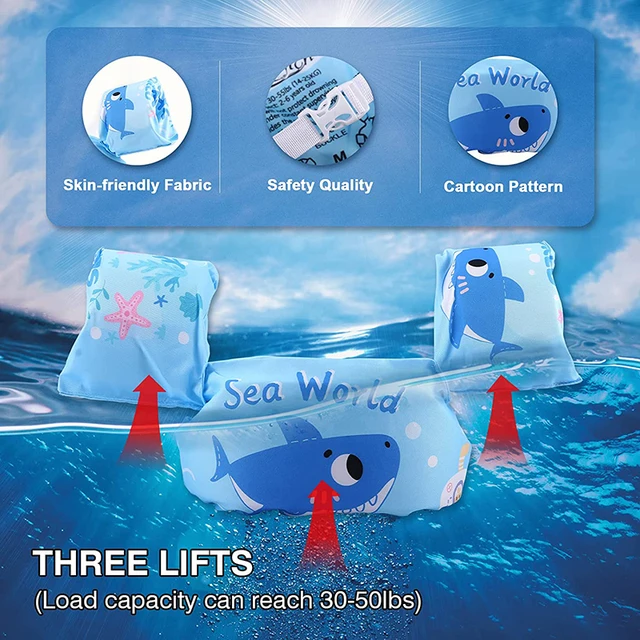 Baby Float Cartoon Arm Sleeve Life Jacket Swimsuit Foam Safety Swimming Training Floating Pool Float Swimming Ring Puddle Jumper 4