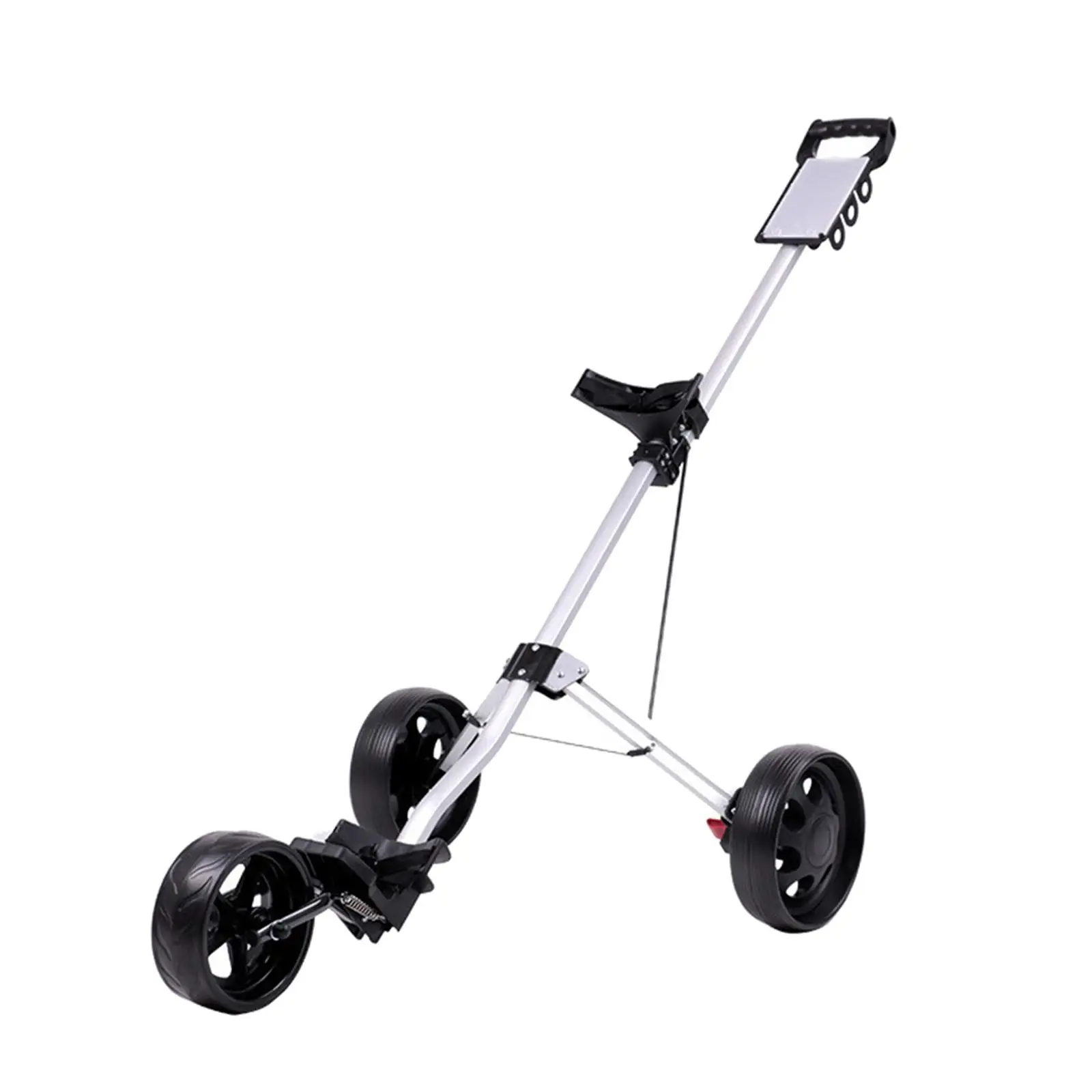 Golf Trolley Caddy Cart for Golf Bag with Scoreboard Aluminum Alloy 3 Wheel