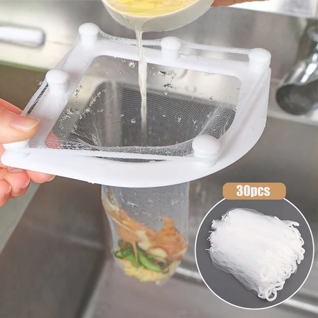 Kitchen Sink Filter Rack Suction Cup Disposable Leftover Leftovers Filter  Pocket Kitchen Garbage Drain Rack Sink Strainer - AliExpress