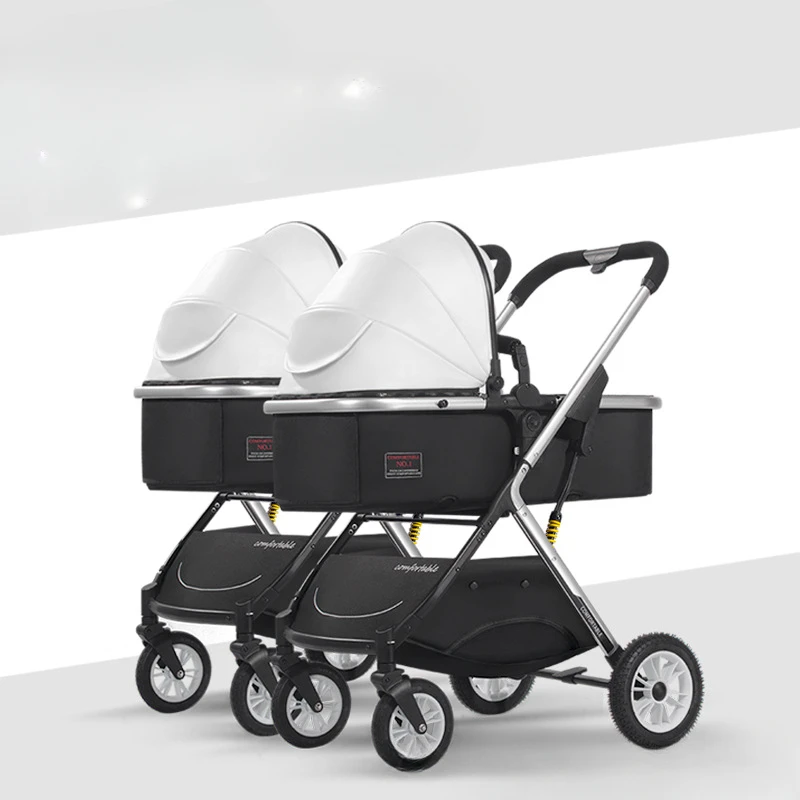 Baby stroller lightweight folding shock absorber detachable double children's carriage