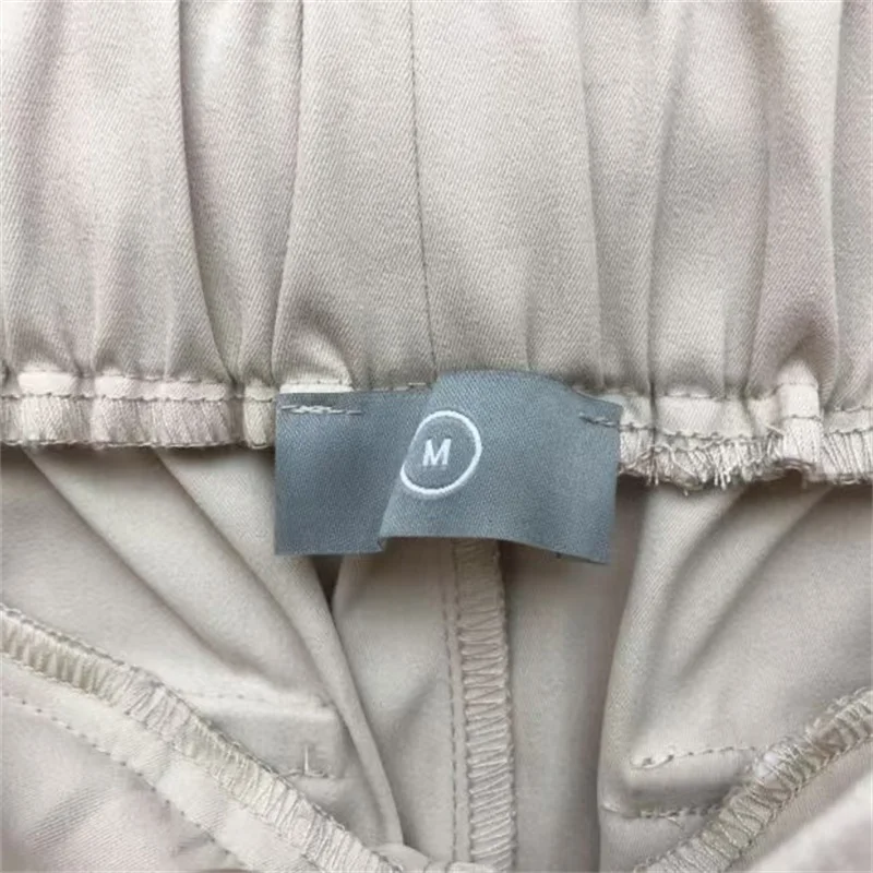 High Street Hip Hop Fashion Black Almond Pocket Casual Pants Drawstring Loose Men Best Quality Straight Leg Pants 6