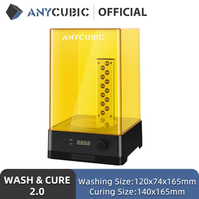 ANYCUBIC Wash & Cure 2.0 For Mars Photon Mono LCD SLA DLP 3D Printer Models UV Rotary Curing Resin Cleaning Machine 2 in 1 1