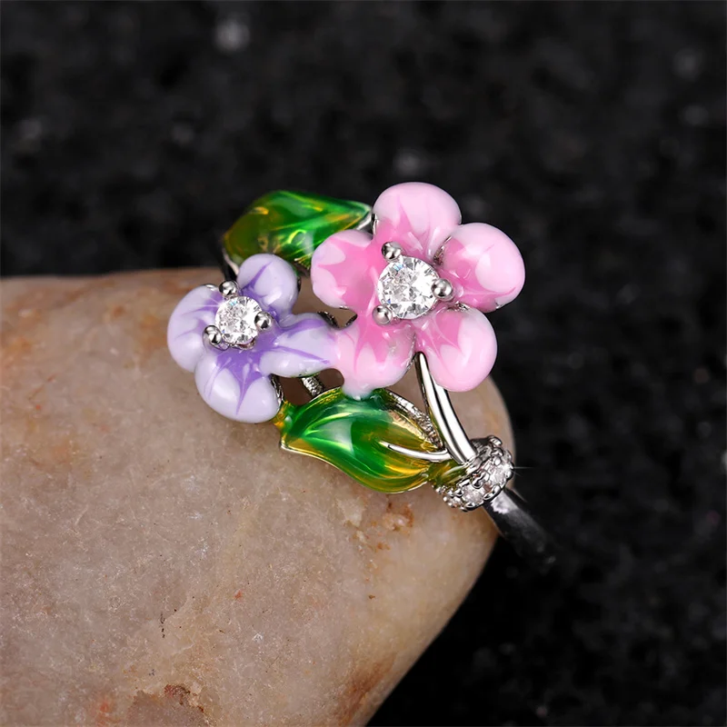 Bague Fleur En étain Taille 7/56 - Neuve Sans Emballage, Style Bohème Et Vintage