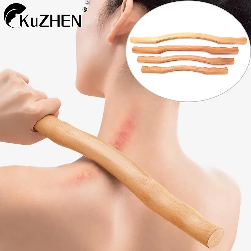 

Wooden Gua Sha Massage Stick Wood Therapy Massager Tool Back Body Meridian Scrapping Therapy Wand Muscle Relaxing Acupuncture