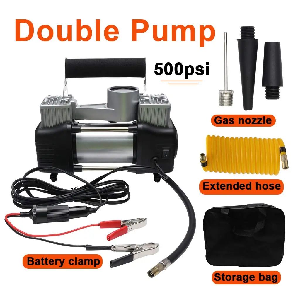 12V Portable Automobile Electric Tire Muiti-functional Inflator Pump LED Digital Display With High Performance