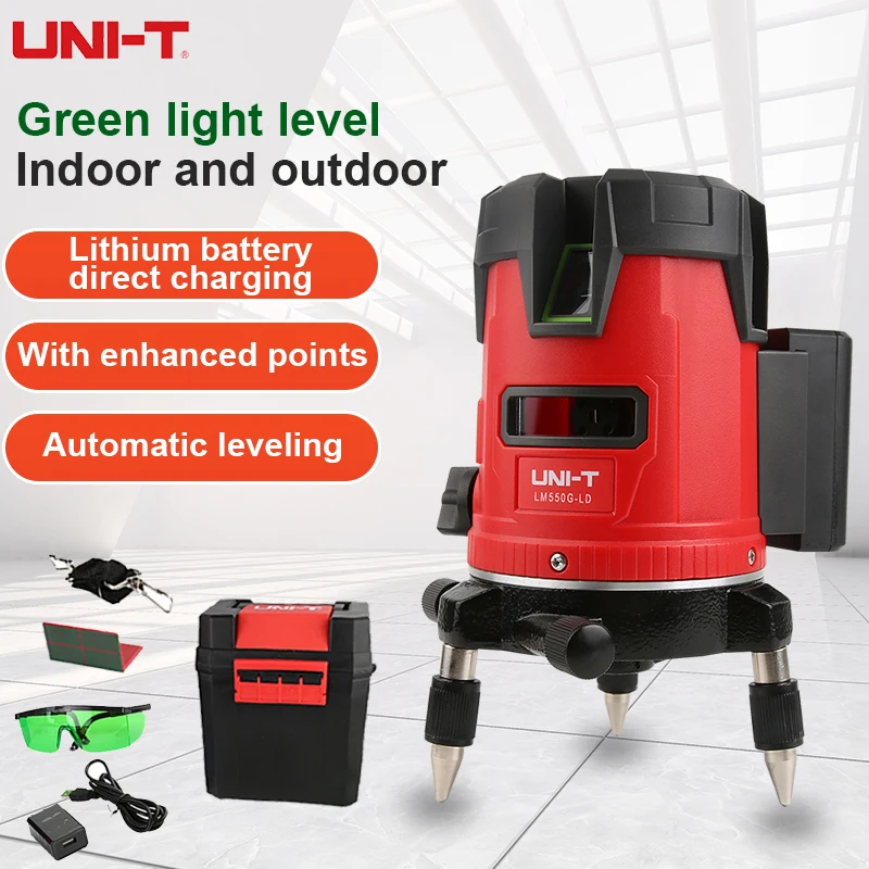 

UNI-T Laser Level Green Light ivel Laser Self-leveling Laser Level 360 Cross and Vertical Line Decoration Construction Tools