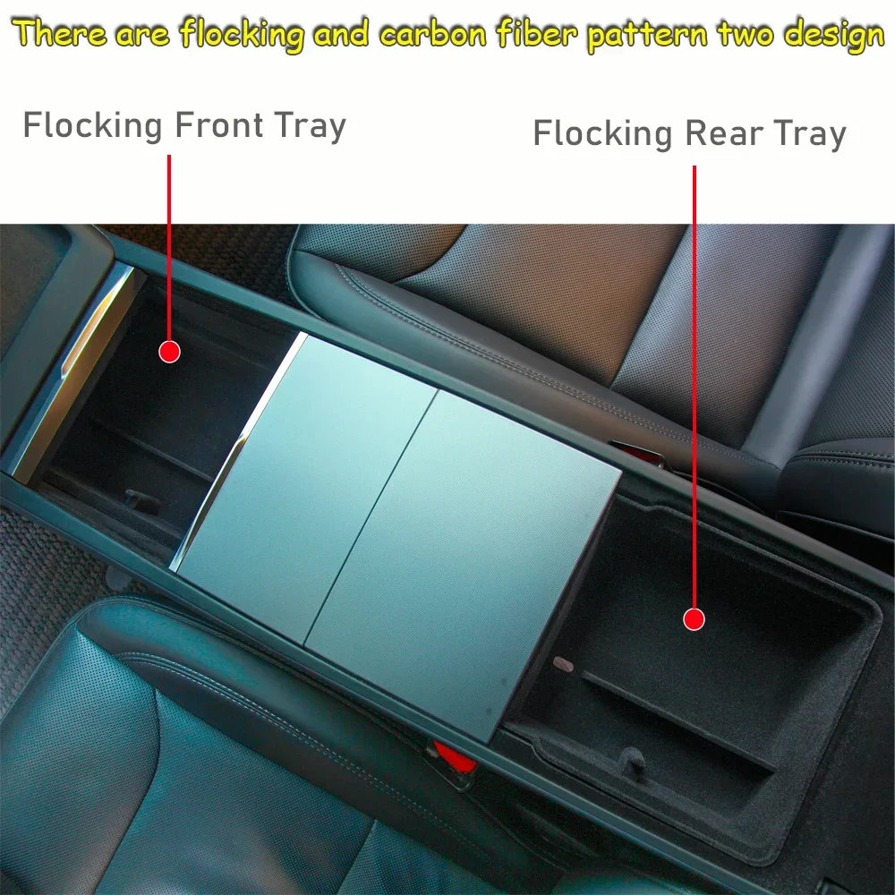 Storage Box for Tesla Model Y Juniper Launch 2025 Model 3 Highland Organizer Accessories Center Console Trays Hidden Cup Holder