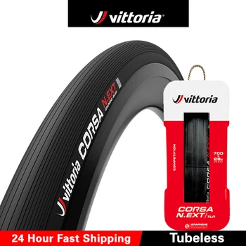 Pneumatico pieghevole Vittoria Corsa N.EXT TLR 700x28C G2.0 NEXT TLR Road Tubeless Ready Tire 700C Nero pieghevole Pneumatico da strada da allenamento