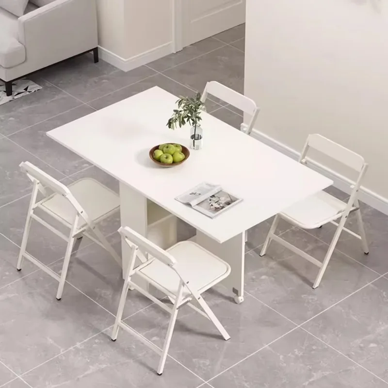 Tavolo da pranzo pieghevole con 6 sedie - immagine 3