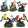 Electric Voice-Activated Bird Simulation Couple Bird Will Move Magpie Parrot Pet Bird Children Decoration Model Toy Gift 1
