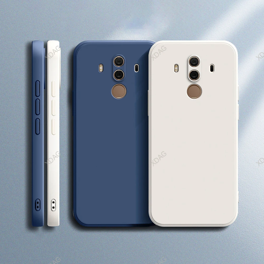 Premium Liquid Silicone Phone Case - Soft, Square, Solid Color, with Camera Protection