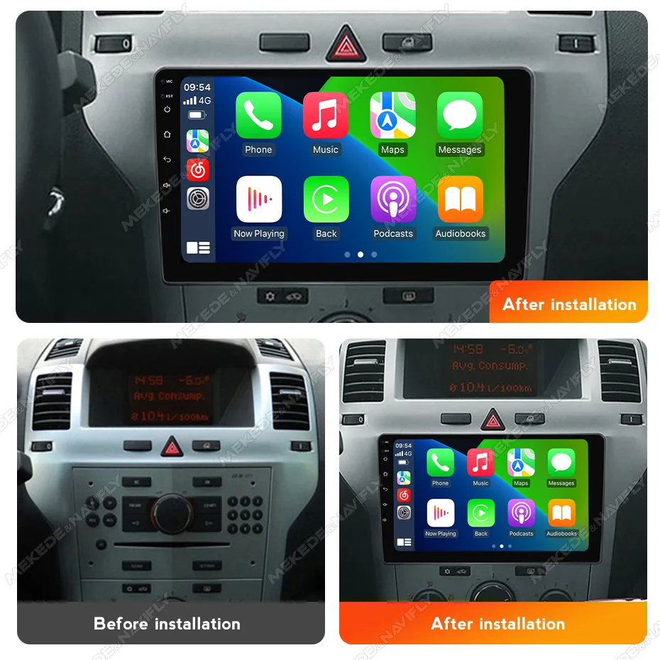 CarPlay Android Auto per Opel Astra H J 2004-2014 Vectra Vauxhall Antara Veda, CarPlay Wireless, GPS, Autoradio, Lettore Multimediale, BT - immagine 2