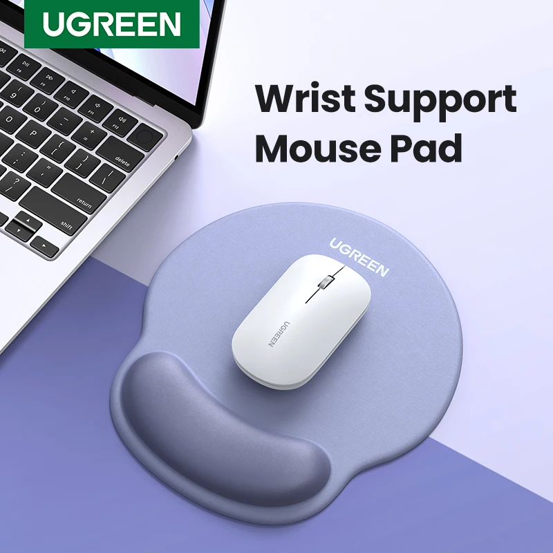 Ugreen-mouse Pad Ergonômico Antiderrapante com Suporte de Pulso Espuma de Memória Escritório Casa Computador pc Mesa Tecido