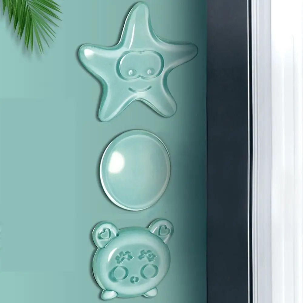 Transparent Silicone Door Stopper Self Adhesive Door Handle Bumper Wall Protector Refrigerator Furniture Mute Anti-crash Pad