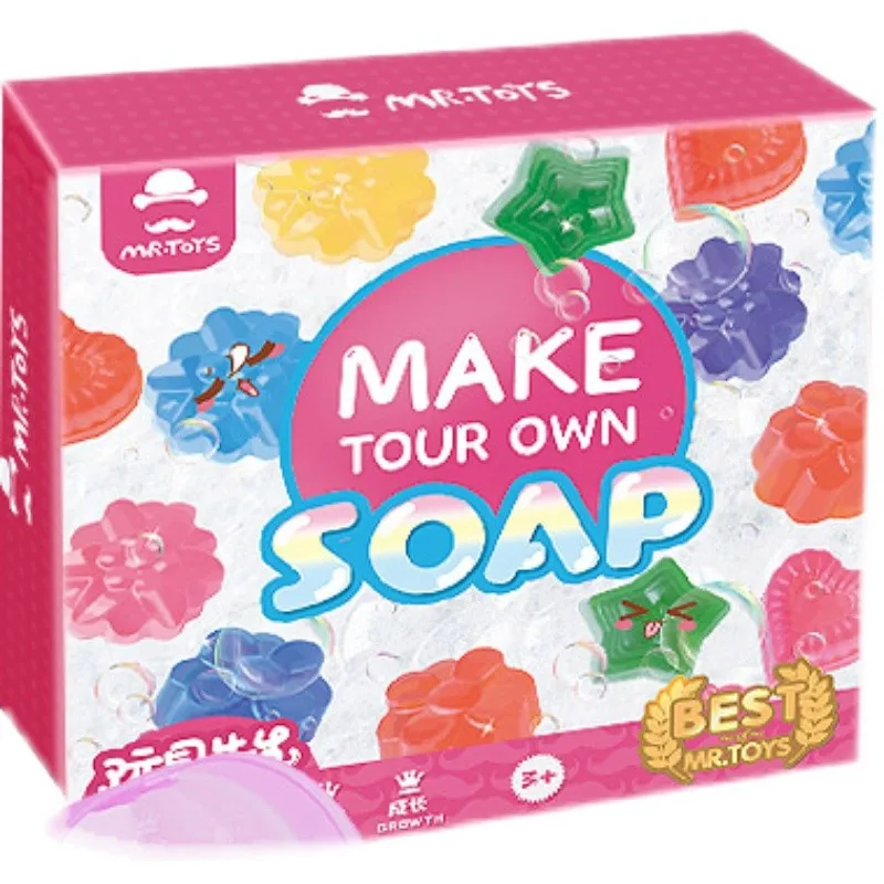 Children's Cartoon Handmade Soap DIY Production Material Package Girls Crystal Soap Educational Toys Set Gifts