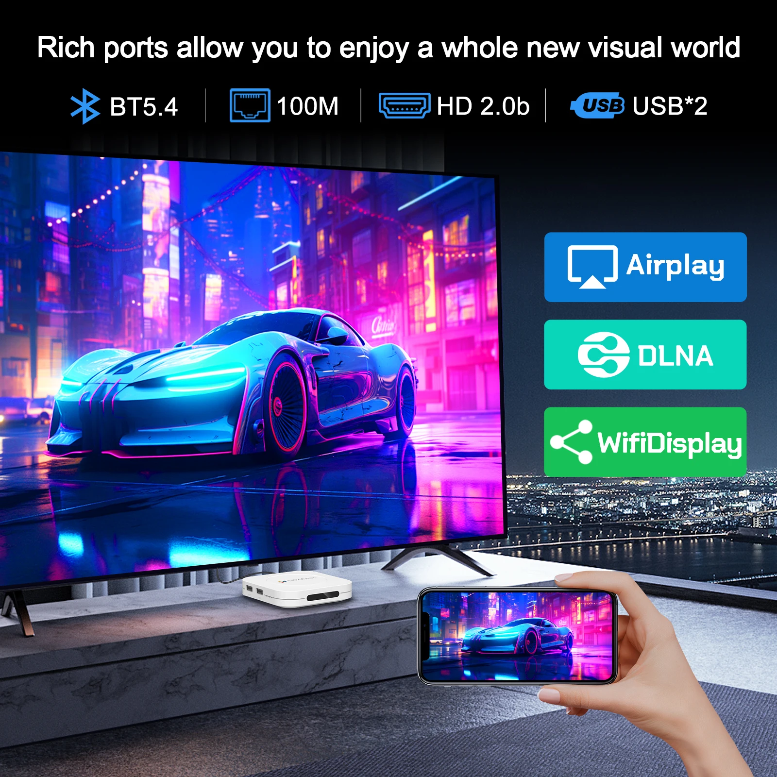 Smart TV Box Android 14.0 H96 MAX M1 Plus RK3528 Mouse Assistant Bluetooth5.4 WI