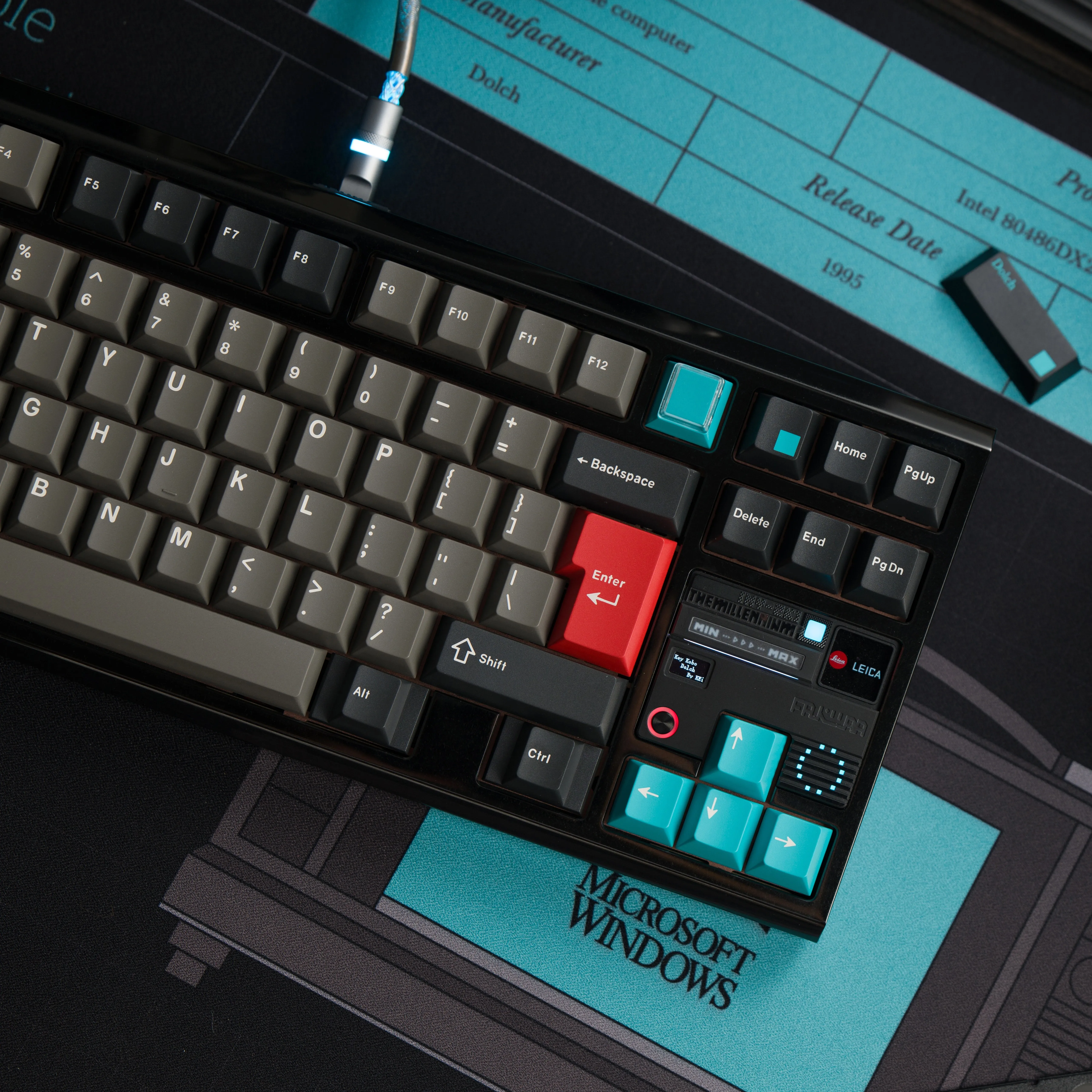 Keykobo Dolch kkb 테마 키캡 세트 체리 프로파일 키캡 커스텀 ABS 키보드 캡 기계식 키보드 게이머 선물 마우스 패드