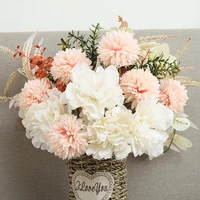 Champagne Artificial Silk Flowers for Home Wedding Christmas Decor Bedroom Centerpiece Table Arrange Bride Holding Fake Bouquet - Image 5