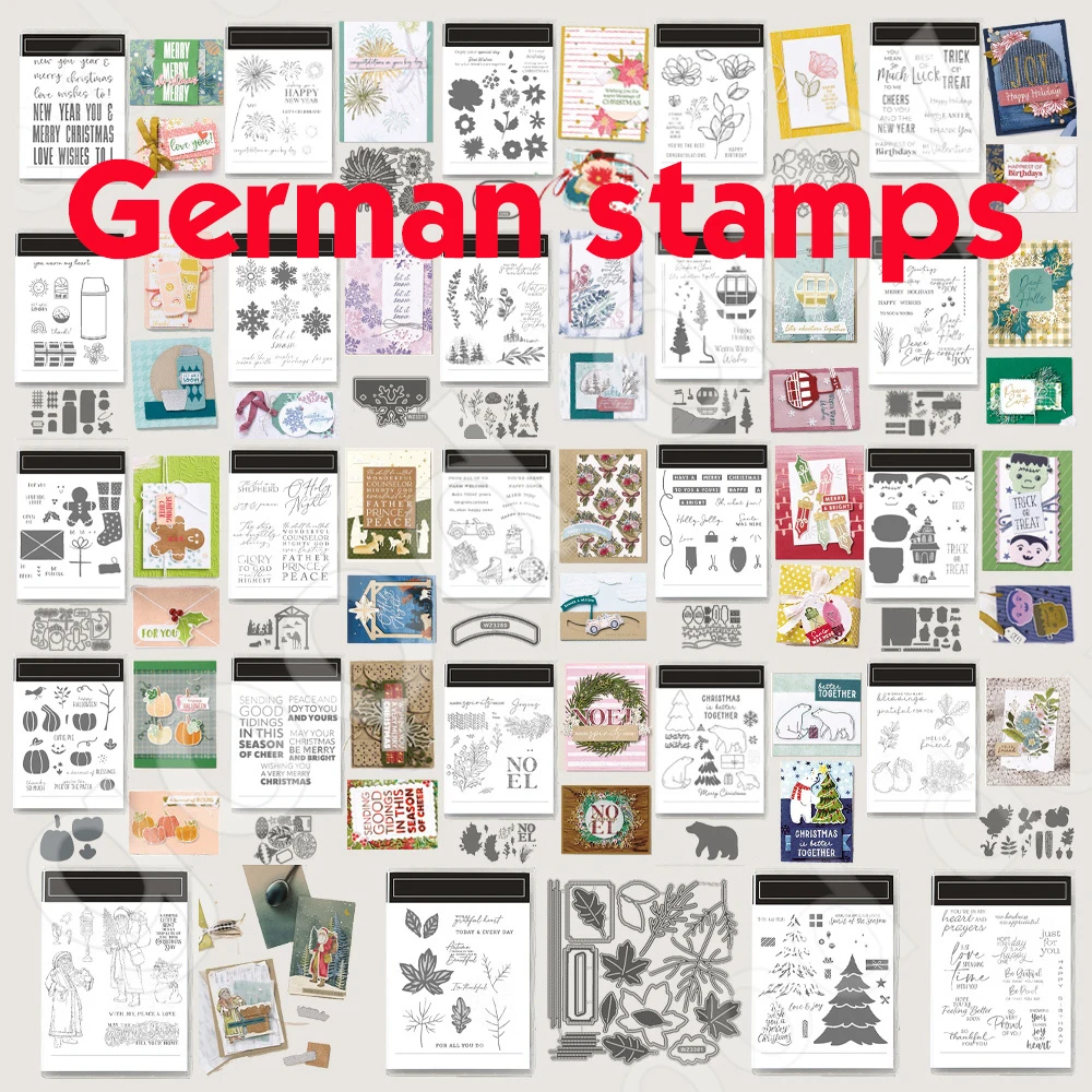 

German Stamps Christmas Tree Clear Silicone Stamps Scrapbook Diary Decoration Embossing Template DIY Greeting Card Handmade 2023