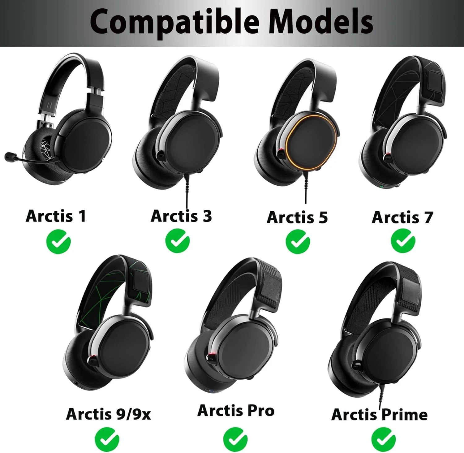 KUTOU Arctis Nova Pro Wired Earpads Cushions Compatible with SteelSeries Arctis Nova Pro Wired, Nova 7, 3, 1 Model with Headband