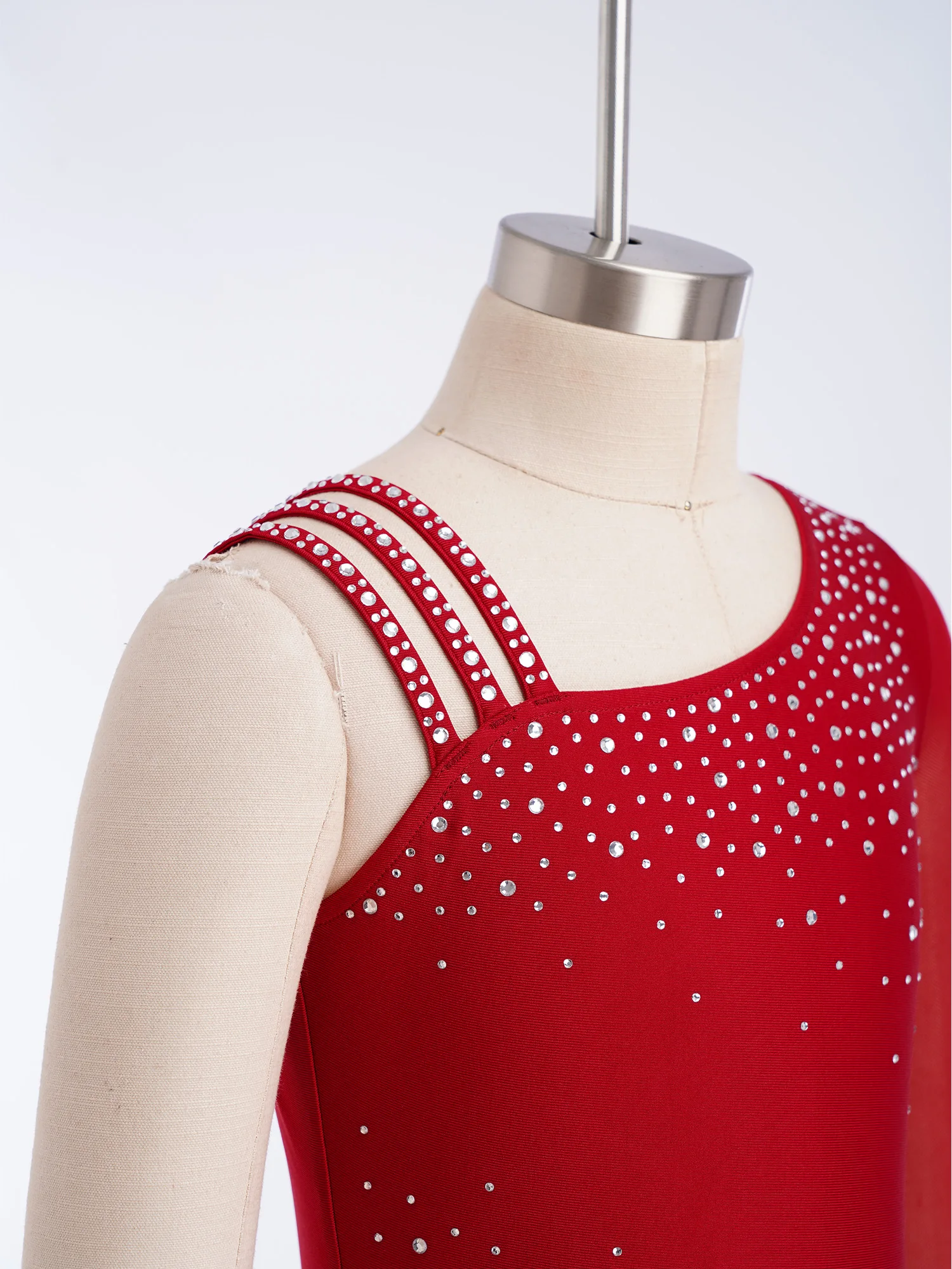 Kinder Mädchen Glänzende Strasssteine Gymnastik Overall Langarm Ballett Tanz Trikot für Eiskunstlauf Akrobatik Yoga Leistung – Detail 22