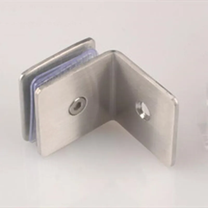 304 stainless steel glass partition code glass to wall 90 degree single side corner code bathroom fixed clamp wall clam DG1362A