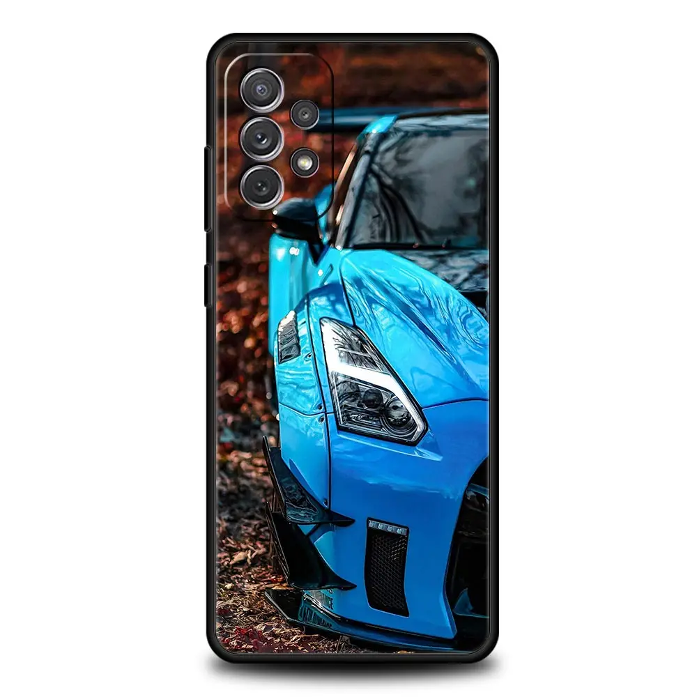 JDM Sport Car Design Phone Case - Blue and Red Duo Tone Cover