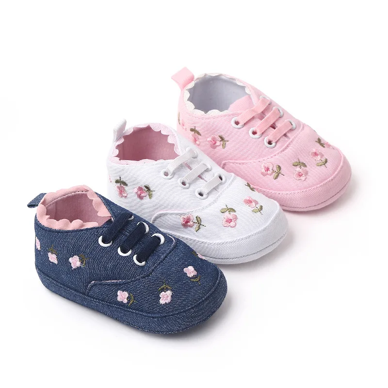 Baby Girls Cotton Shoes Retro Spring Autumn Toddlers Cotton Shoes Infant Soft Bottom First Walkers