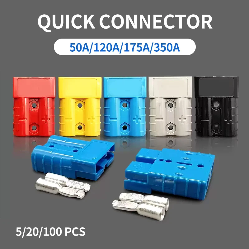 2x Gabelstapler Batteriestecker 40/50/120/175/350A Anderson Satz Laden