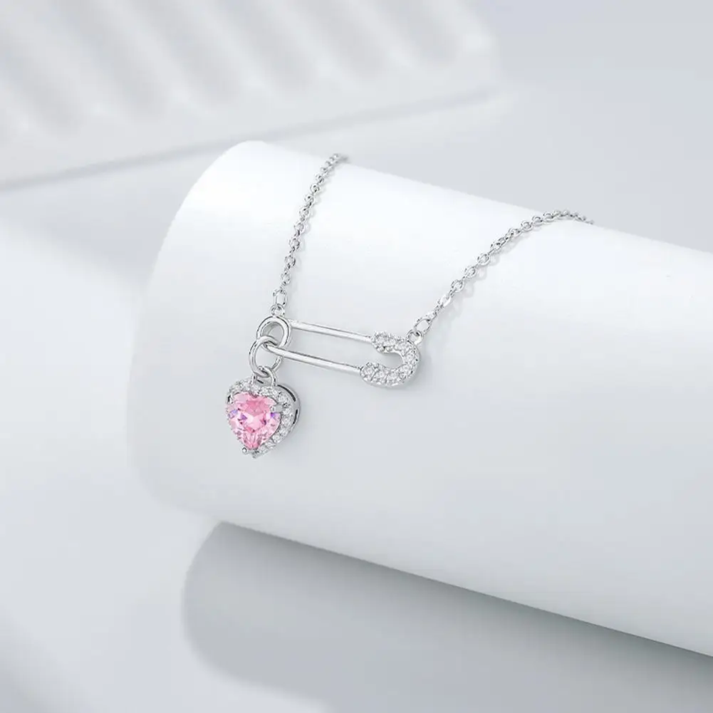 Safety Pin Clip Love Pendant Necklace For Women Hollow Tassel Collarbone Chains Choker Women's Necklace Fashion Jewelry D8R4 9 S3c04b3fab8b3490aac80f2f859c9dab3m