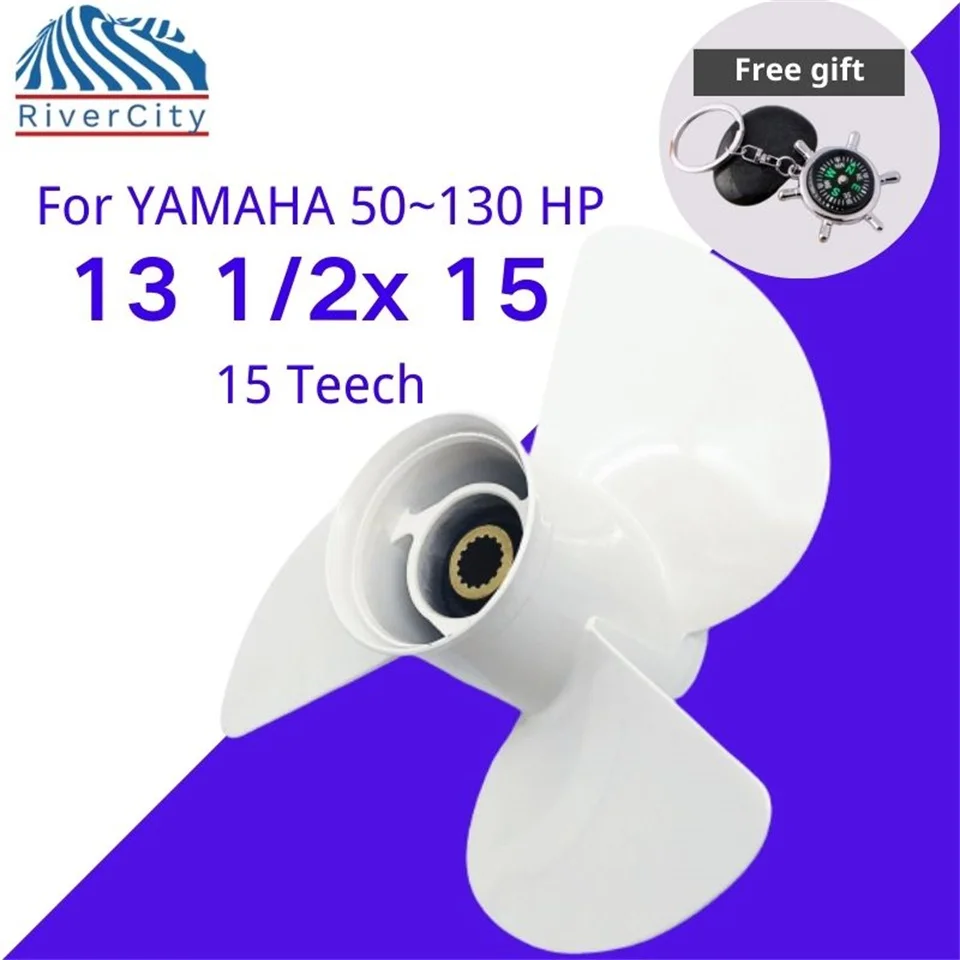 For Yamaha Outboard Propeller 85hp 90hp F110 115hp 130hp  13 1/2 x15 Boat Aluminum Alloy Screw 3 Blade 15 Spline Marine Engine outboard propeller for yamaha 50hp 60hp 70hp 75hp 80hp 85hp 14 x11 boat aluminum alloy screw 3 blade 15 spline marine engine