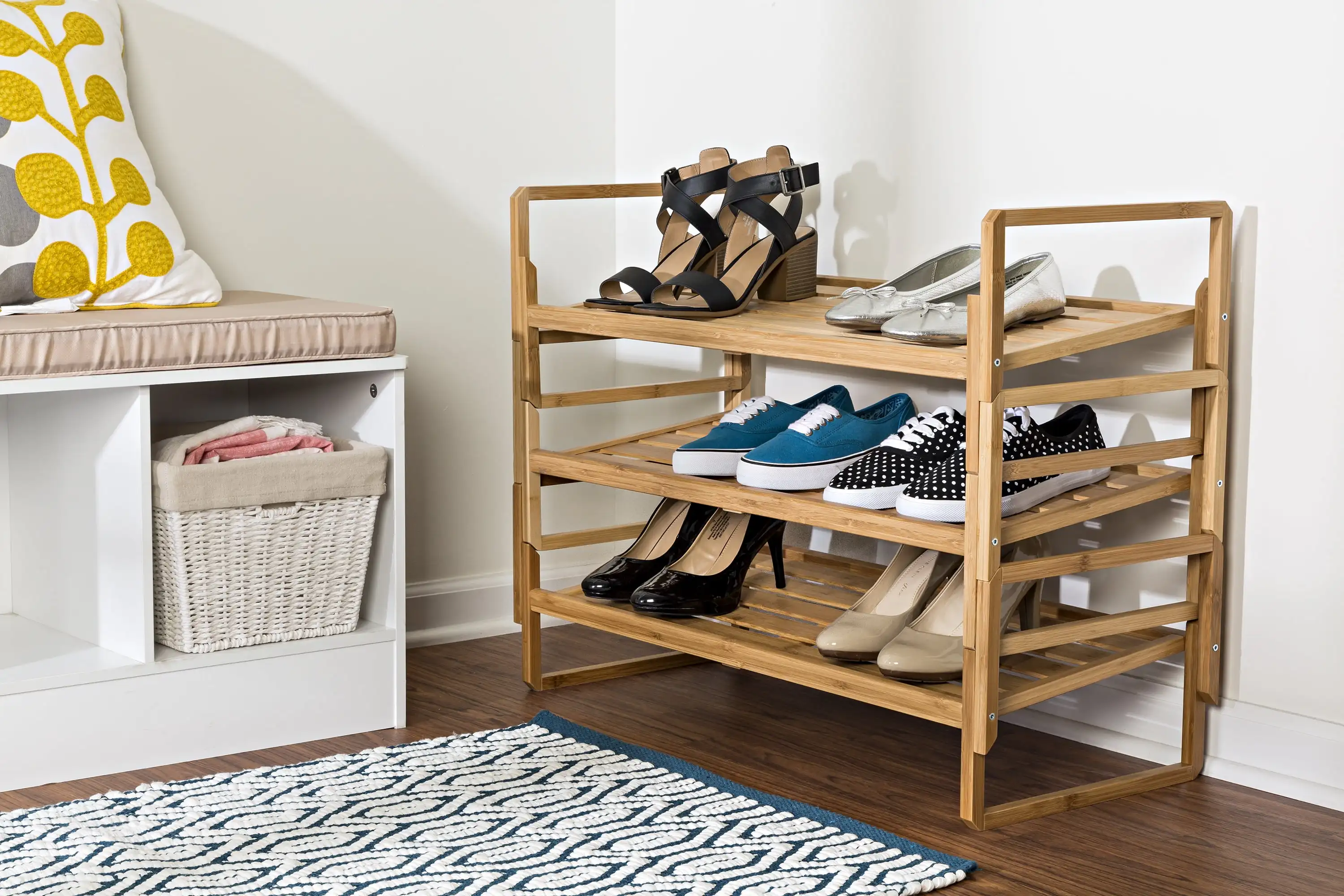 

Honey-Can-Do Bamboo 3-Tier Nesting 12-Pair Shoe Rack, Natural